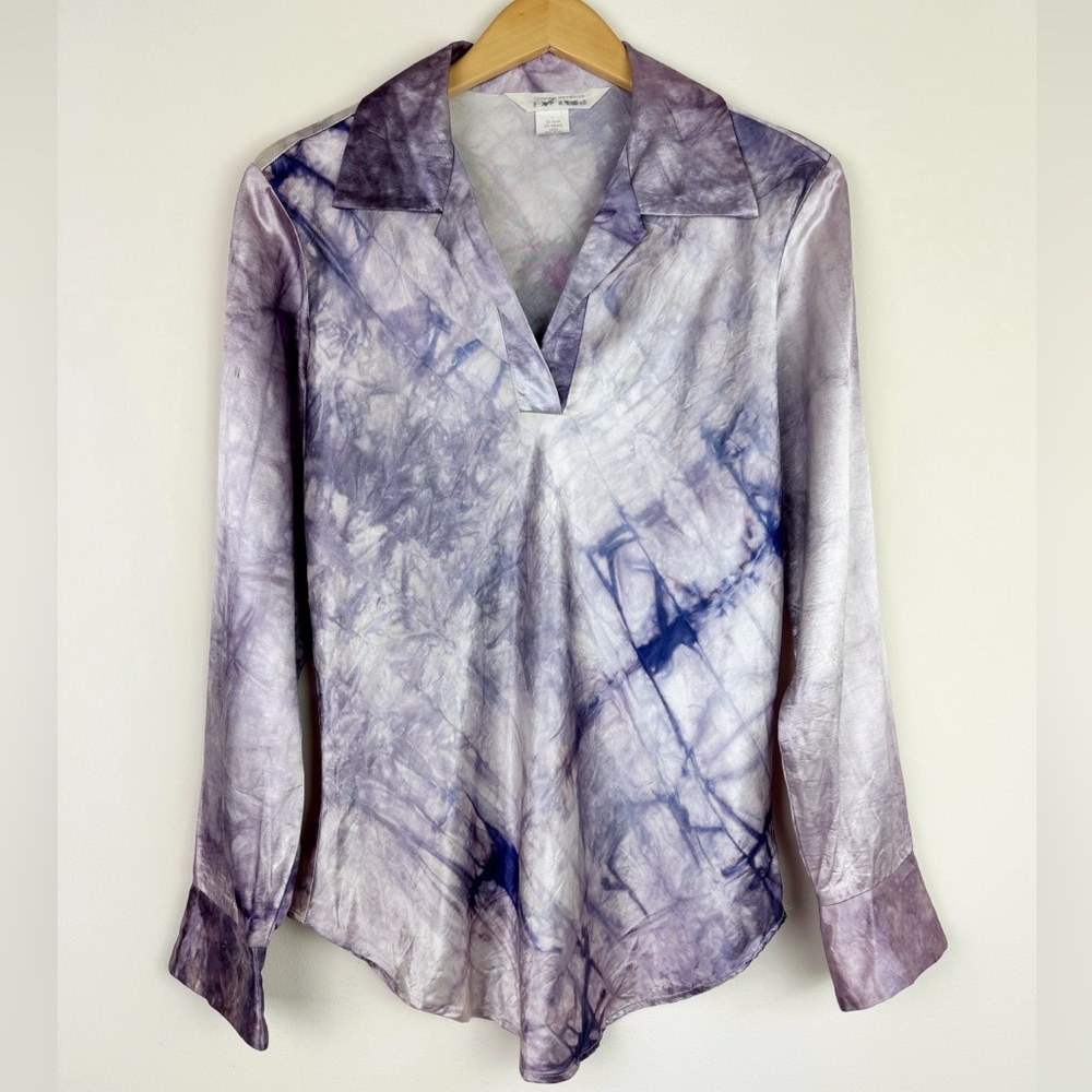 Express Campagnie Internationale 90's Purple Dye Blouse